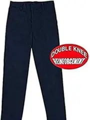 George Boys School Uniforms Slim-Fit Flat Front Pants Navy - Size 7