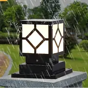 Outdoor Post Lights Fixture Modern Yard Entry Outdoor Column Lights Metal Housing Patio Pillar Lights 110-240V 5W