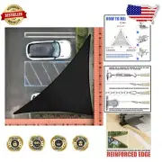 Weather-Resistant Black Shade Sail - 5' x 9' x 10.3', Effortless Installation