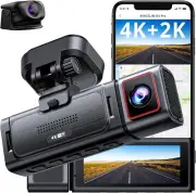 Kingslim D4PRO Dash Cam Front and Rear - 4K + 2K Dual Car Dashcam with WiFi G...
