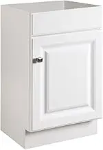 Design House 597112 Wyndham Unassembled Bathroom Vanity Cabinet Without Top, 18 x 16/1 Door, White