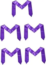 [DEARMAMY] Ribbon Ceremonial Shoulder Strap Graduate Belt Graduation Season Belt Graduate Sash Graduation Sash Gradusation Stole First Generation Graduation Stole Mexican Stole Purple Satin
