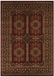 Traditional Shiraz Design Black Red Rug