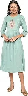 [BARARA] Ethinic Kurti for Women 2024, blue Indian Kurta for Daily Wear XS, Blue