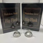 Hip Flasks - STAINLESS STEEL - 2 Count