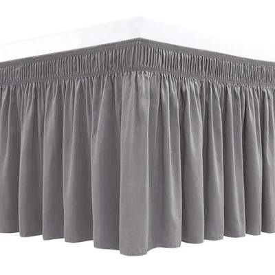 Biscaynebay Wrap Around Bed Skirts for King & Cal King Beds Extra Long Drop o...