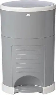 Diaper Dekor EKO Plus Diaper Pail, Gray | ONLY Eco-Friendly Diaper Pail Made with 70% Recycled Materials | Hands-Free: Step–Drop–Done | Cost-Effective Refill System |Great Cloth Diaper Pail