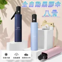 在飛比找momo購物網優惠-【Nick Shop】八骨全自動黑膠傘-買一送一(遮陽傘/自