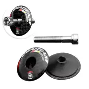 3K MTB Road Bike Headset Stem Top Cap Cover Bolt Bicycle Fit 1 1/8" Carbon Fiber