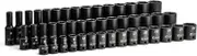 Capri Tools 3/8 in. Drive Shallow, Semi-Deep and Deep Impact Socket Set, Metric, 8 to 22 mm, 45-Piece