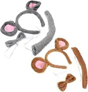 ARTSEWPLY Cartoon Mouse Headband Adorable Animal Costume Accessory Soft Plush for Halloween Party