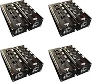 4Pair 4-Channel 3-Pin XLR Audio and Over Network Cable Extender, DMX512 Network Signal Extender 1 Male+1 Female