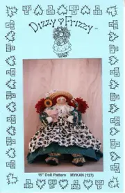 "Mykan" 15" Doll ©1995 Dizzy Frizzy Dollmaking Doll Making Craft Pattern # 127
