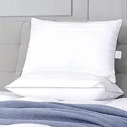 Cosmoluxe Hotel Collection Bed Pillows Standard Size Set of 2, Down Alternative Pillows 2 Pack for Back and Side Sleepers, 20 x 26 Inches