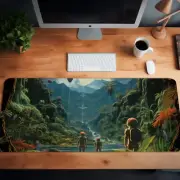 Alien Planet Exploration Mouse Pad, Tropical Mouse Mat, Large XL Deskmat,