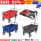 Garden Folding Hand Trolley Metal Wagon Pull Along Cart Beach Trailer Carrier
