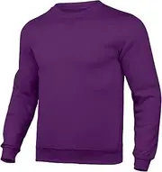 Mens Slim Fit Fleece Tshirt Casual Solid Color Round Neck Long Sleeve Sweater Breathable Thermal Pullover Tops