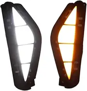 LED DRL Daytime Running Light Front Bumper Fog Lamps with Turn Signal Assembly Accessories Compatible With Hyundai Santa Fe 2021 2022