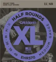 D'Addario Half Rounds, Medium, 11-49 Electric Guitar Strings