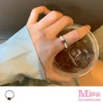 【MISA】韓國設計可愛小櫻桃珍珠造型戒指(櫻桃戒指 珍珠戒指 可愛戒指)