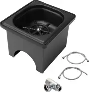 Pitcher Rinser with Base, Stainless Steel Countertop Glass Cup Black
