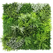 Forest Floor Artificial Vertical Garden / Green Wall Panel 1m x 1m UV Resistant