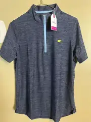 Masters Golf Magnolia Tech Pullover Augusta Ladies Sz Med 1/4 NEW BLUE