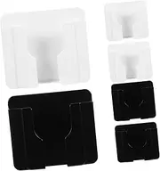 6pcs Wall Mounted Phone Holder Self Adhesive Stand with Data Line Hole for Home Office Kitchen Space Saving Cell Phone Support for Smartphone Models