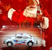 Johnny Lightning CHASE 1965 VW Volkswagen Beetle WHITE LIGHTNING Coca Cola Car