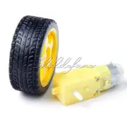 1/2/4PCS arduino smart Car Robot Plastic Tire Wheel with DC 3-6v Gear Motor