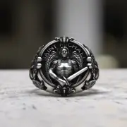 Unique Saint Michael Ring - Handmade 925 Sterling Silver Archangel Protection