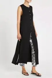 NWT SASS & BIDE "Picture This Long Top" Sleeveless Maxi Shirt Dress - IVORY - 10