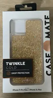 Case-Mate Twinkle Glitter Gold Phone Case for iPhone 11 Pro Max/Xs Max NEW
