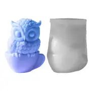 3D Silicone Mold Resin Casting Mold Home Decor Owl Cup Shaped Candle Making Tool