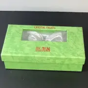 Oleg Cassini new three mini crystal fruits with box￼