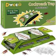Upgrade 18 Pack Roach Traps Indoor, Sticky Traps for Cockroaches Indoor Home, Sticky Glue Cockroach Traps, Roach Killer Cockroach Trap for Cricket Ants Spiders