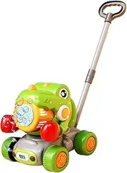 Lawn Mower Bubble Machine | Dinosaur Bubble Mower Blower Toy - Interactive Leakproof Waterproof Portable Game for Girl Boy Aged 3+ Garden Playground Beach Fun