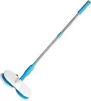 LEDLabs Electric Spin Mop Cordless Rechargeable – Dual Rotating Head Floor Cleaner with 6 Washable Pads – 150RPM for Hardwood, Tile, Laminate, Vinyl – Adjustable Handle