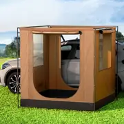 2x2m Weisshorn Beach Tent Camping Tent SUV Car Side Awning Canopy 4WD Brown