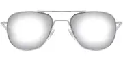 American Optical Original Pilot 2SMG Men's Sunglasses Silver Size 52