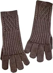 [JINZIJINYU] Ladies Knitted Glove Touch Screen Fingerless Gloves for Women Vertical Stripes Winter Split Finger Cycling Ski Gloves