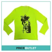 Comme des Garçons Jingle Flowers - Mens Green Knit Jumper - Size M - BRAND NEW W