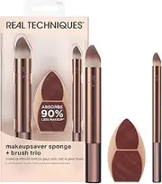 REAL TECHNIQUES #10013100 RT MAKEUP SAVING SPONGE + BRUSH TRIO