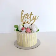 Acrylic Gold 'forty six' Cake Topper