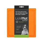 Lickimat Soother Original Slow Food Licking Mat for Cats & Dogs - Orange