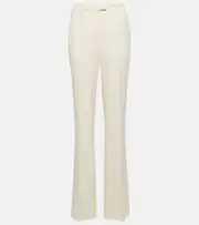[Etro] Etro Jacquard wool straight pants AU 12 white