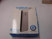 G-Technology 500GB G-DRIVE Slim Portable Hard Drive USB 3.0 - Plug & Play Mac OS