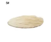 Home Bedroom Floor Round Soft Fluffy Seating Chair Sofa Rug Carpet Cover Cushion-70cm Beige