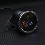 Chrome Universal Metal Motorcycle Tachometer Digital Voltmeter Gauge Combo