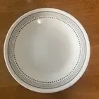 Corelle MYSTIC GRAY 6 3/4 BREAD PLATE SOFT GREY BANDS & DOTS Border NWT